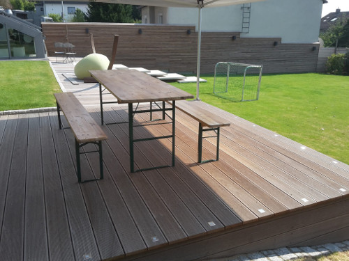 Gartenterrasse Holz Bankirai Terrasse Garten Architektur Gartenbau Kassel Göttingen Melsungen